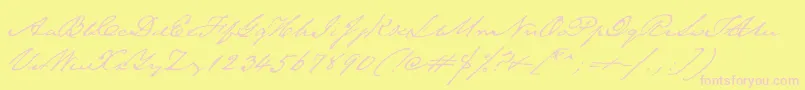 TexasHero Font – Pink Fonts on Yellow Background