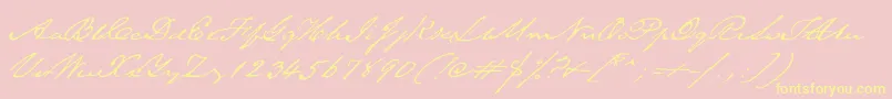 TexasHero Font – Yellow Fonts on Pink Background