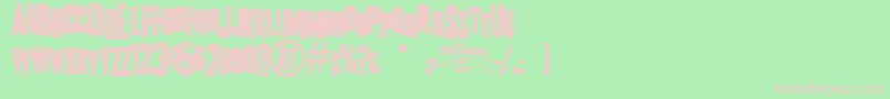 K.P.DutyFrazzledJl Font – Pink Fonts on Green Background