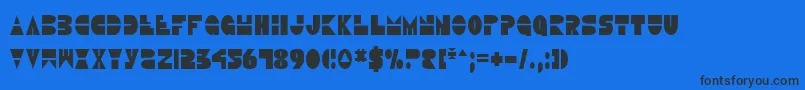 DiscoDuckCondensed Font – Black Fonts on Blue Background