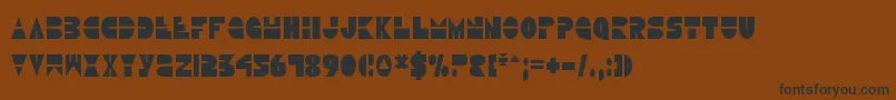 DiscoDuckCondensed-Schriftart – Schwarze Schriften auf braunem Hintergrund