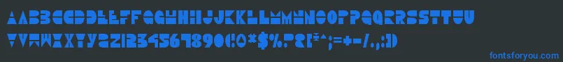 DiscoDuckCondensed Font – Blue Fonts on Black Background