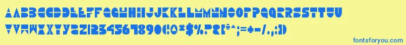 DiscoDuckCondensed Font – Blue Fonts on Yellow Background