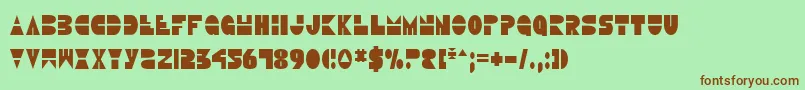 DiscoDuckCondensed Font – Brown Fonts on Green Background