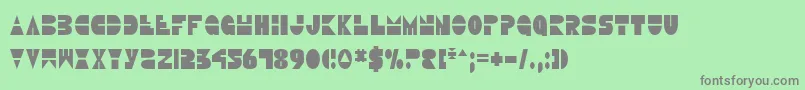 DiscoDuckCondensed Font – Gray Fonts on Green Background