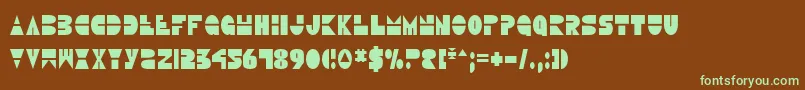 DiscoDuckCondensed Font – Green Fonts on Brown Background