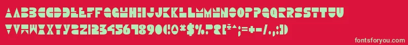 DiscoDuckCondensed Font – Green Fonts on Red Background