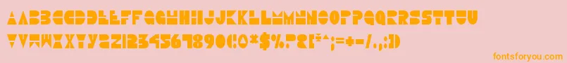 DiscoDuckCondensed Font – Orange Fonts on Pink Background
