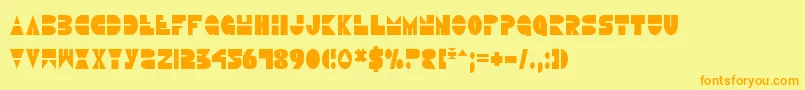 DiscoDuckCondensed Font – Orange Fonts on Yellow Background