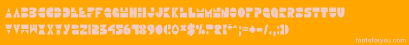 DiscoDuckCondensed Font – Pink Fonts on Orange Background