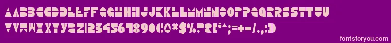 DiscoDuckCondensed Font – Pink Fonts on Purple Background
