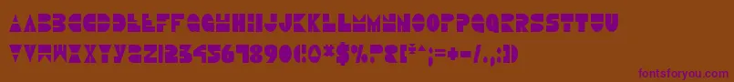 DiscoDuckCondensed Font – Purple Fonts on Brown Background