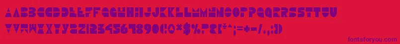 DiscoDuckCondensed Font – Purple Fonts on Red Background