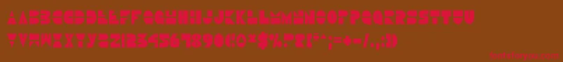 DiscoDuckCondensed Font – Red Fonts on Brown Background