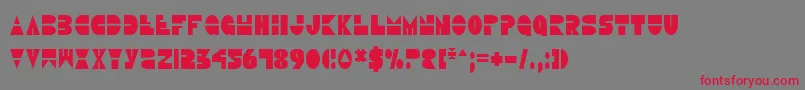 DiscoDuckCondensed Font – Red Fonts on Gray Background