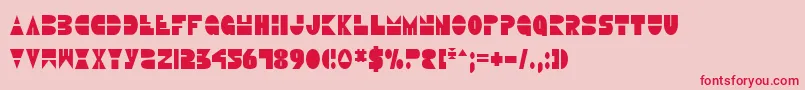 DiscoDuckCondensed Font – Red Fonts on Pink Background