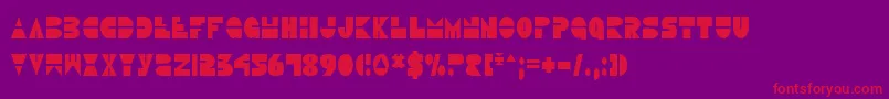 Police DiscoDuckCondensed – polices rouges sur fond violet