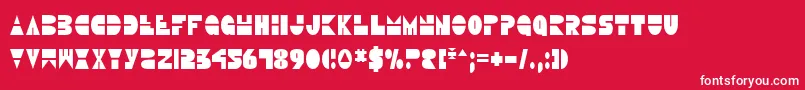 DiscoDuckCondensed Font – White Fonts on Red Background