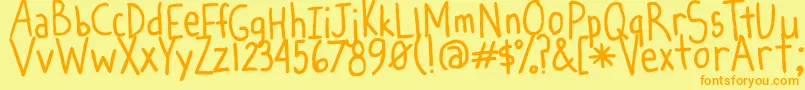 More about SpindlyLegs Font SpindlyLegs Font – Orange Fonts on Yellow Background