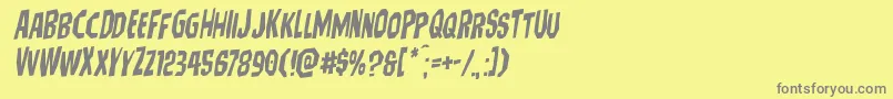 Hitchblockrotal Font – Gray Fonts on Yellow Background