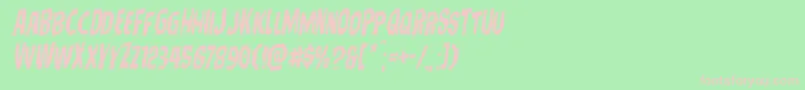 Hitchblockrotal Font – Pink Fonts on Green Background