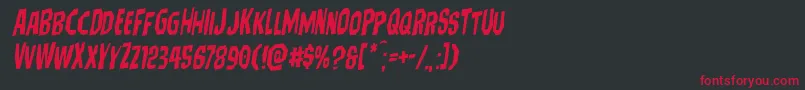 Hitchblockrotal Font – Red Fonts on Black Background