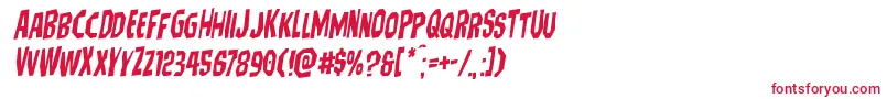 Hitchblockrotal Font – Red Fonts on White Background