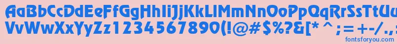 RevueBt Font – Blue Fonts on Pink Background