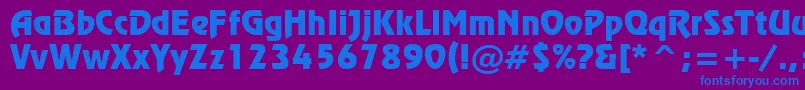 Шрифт RevueBt – синие шрифты на фиолетовом фоне