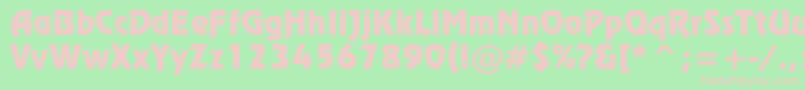 RevueBt Font – Pink Fonts on Green Background