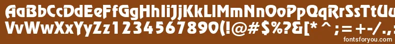 Fonte RevueBt – fontes brancas em um fundo marrom