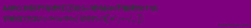 フォントFuseNormal – 紫の背景に黒い文字