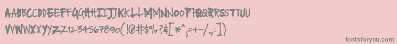 フォントFuseNormal – ピンクの背景に灰色の文字