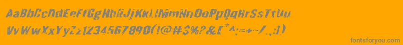 Quarrystoneexpandital Font – Gray Fonts on Orange Background