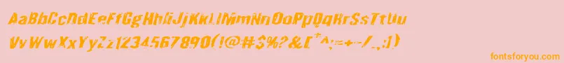 Quarrystoneexpandital Font – Orange Fonts on Pink Background