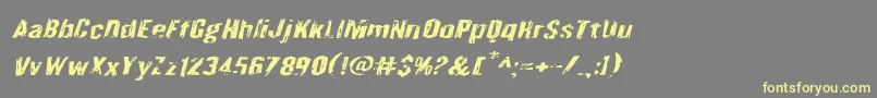 Quarrystoneexpandital Font – Yellow Fonts on Gray Background