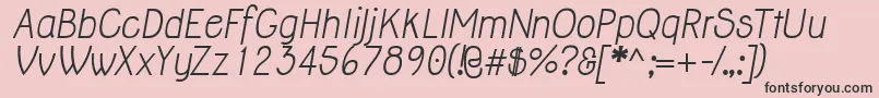 JollyItalic Font – Black Fonts on Pink Background