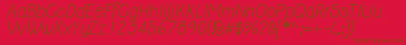 JollyItalic Font – Brown Fonts on Red Background