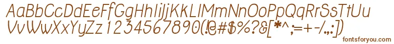 JollyItalic Font – Brown Fonts on White Background