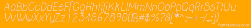 JollyItalic-Schriftart – Rosa Schriften auf orangefarbenem Hintergrund