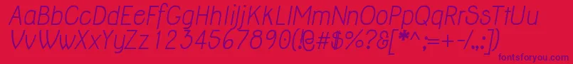 JollyItalic Font – Purple Fonts on Red Background