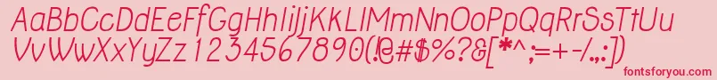 JollyItalic Font – Red Fonts on Pink Background