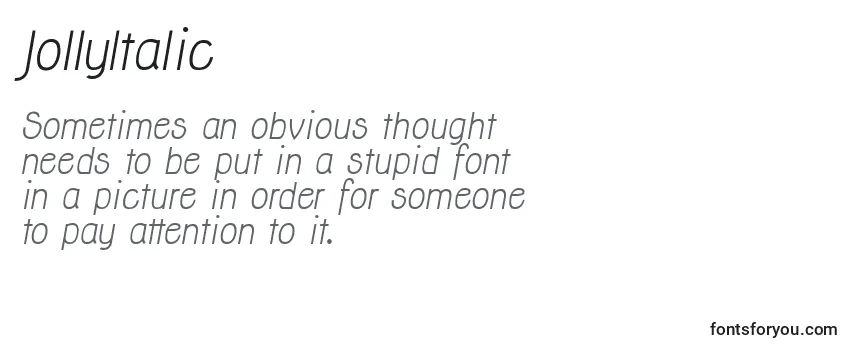 Review of the JollyItalic Font