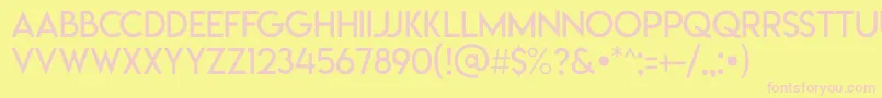 Lemonmilklight Font – Pink Fonts on Yellow Background