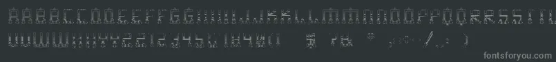 MsValparaiso-fontti – harmaat kirjasimet mustalla taustalla