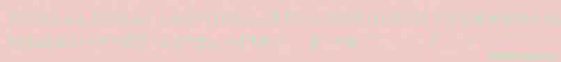 MsValparaiso Font – Green Fonts on Pink Background