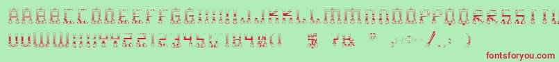 MsValparaiso-fontti – punaiset fontit vihreällä taustalla