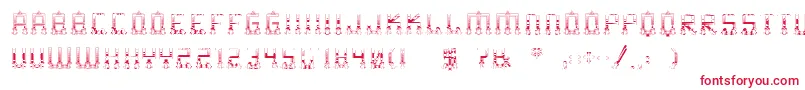 MsValparaiso-Schriftart – Rote Schriften auf weißem Hintergrund