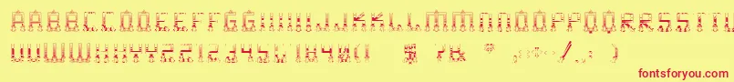MsValparaiso Font – Red Fonts on Yellow Background