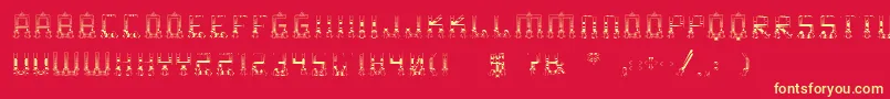 MsValparaiso Font – Yellow Fonts on Red Background